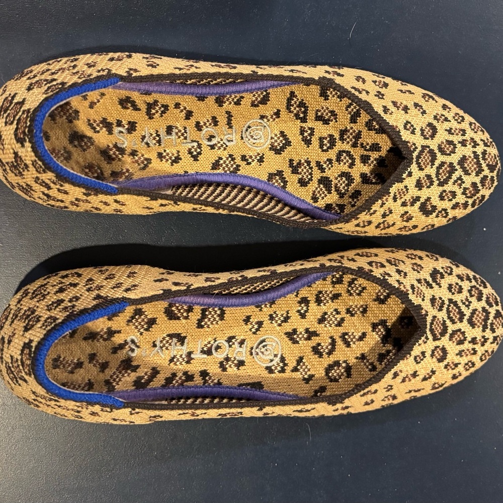 Rothy's Brown and Blue Flats Stylish and Comfortable